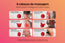 Massageador Manual Infravermelho Vibratório Percussão 6 Ponteiras