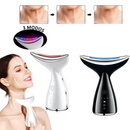 Massageador De Pescoço e Rosto LED Vibração Fototerapia Para Rejuvenescer Firmeza Anti-Rugas